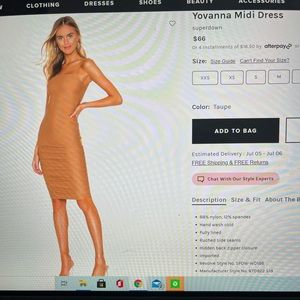 Super down revolve midi dress